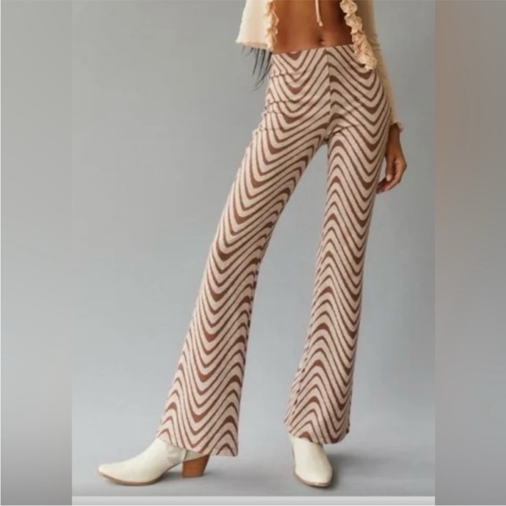 Urban Outfitters Bryn Chevron Flare Pants Size S